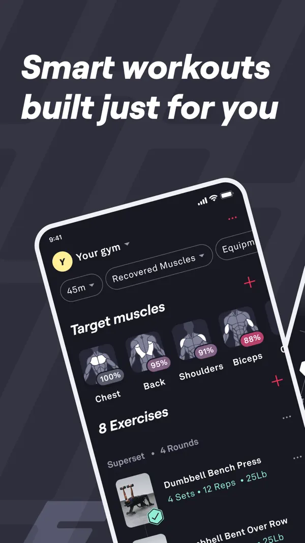 Screenshot of the Fitbod app